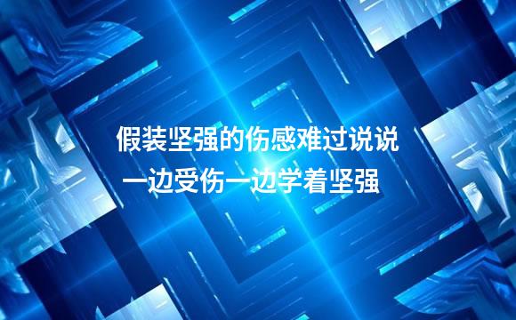 假装坚强的伤感难过说说 一边受伤一边学着坚强